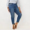 Jeans * | Plus Size Lc Lauren Conrad Mid-Rise Skinny Jeans