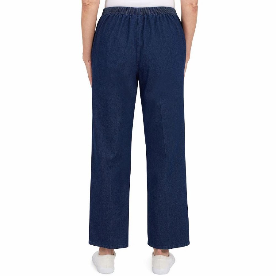 Jeans * | Women'S Alfred Dunner Shenedoah Valley Denim Pull-On Straight-Leg Pants