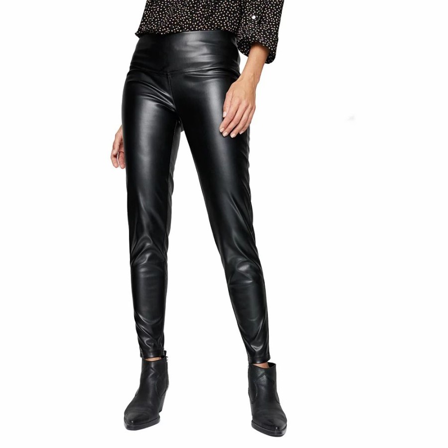 Pants * | Dressbarn Roz & Ali Women'S Stretch Faux Leather Leggings