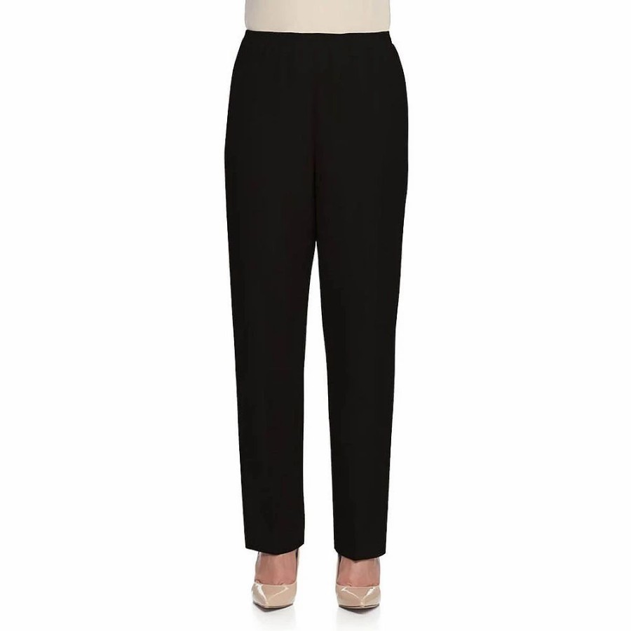 Pants * | Petite Alfred Dunner Classic Pull-On Straight-Leg Pants