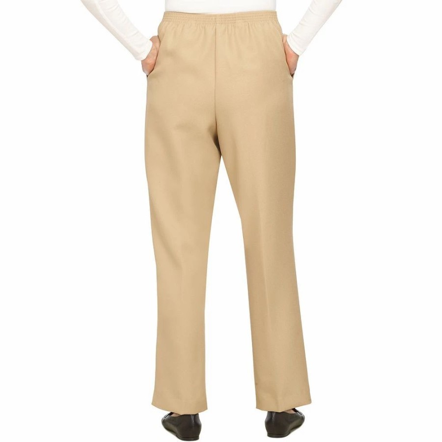 Pants * | Petite Alfred Dunner Classic Pull-On Straight-Leg Pants