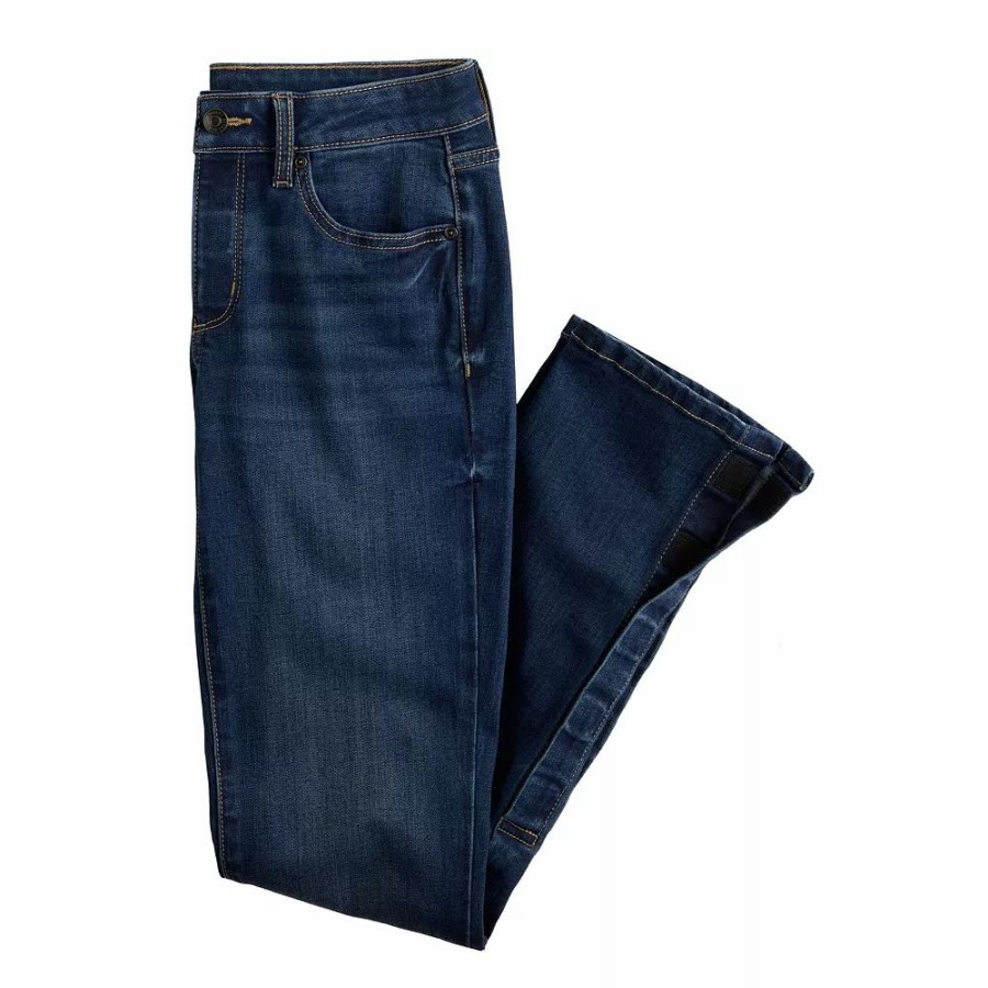 Jeans * | Women'S Sonoma Goods For Life Adaptive & Easy Dressing Mid-Rise Straight Leg Jean