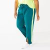 Pants * | Plus Size Tek Gear Zipper-Hem Woven Track Pants