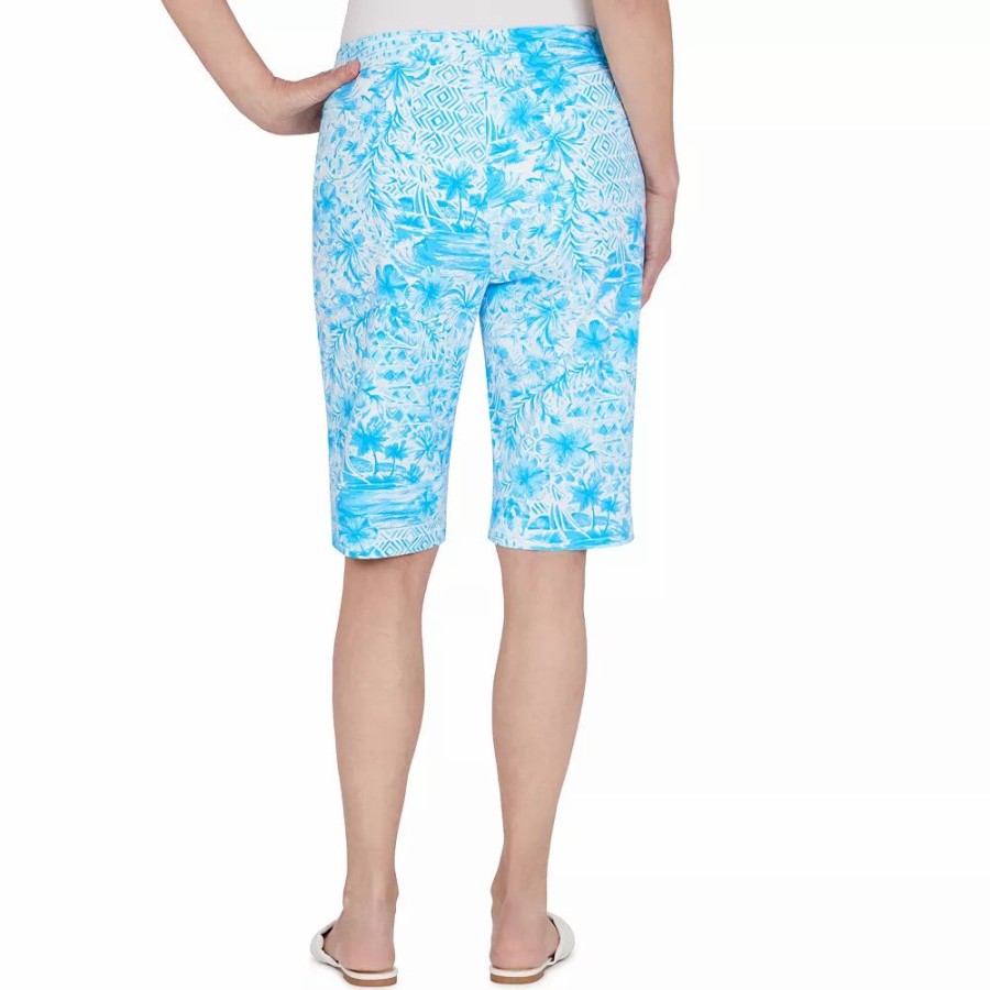 Shorts * | Plus Size Alfred Dunner Tropical Printed Bermuda Shorts