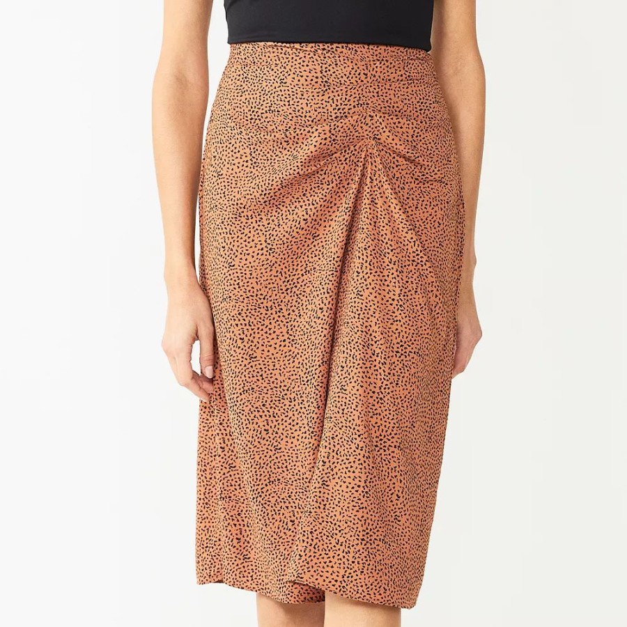 Skirts & Skorts * | Women'S Nine West Side Ruched Midi Skirt