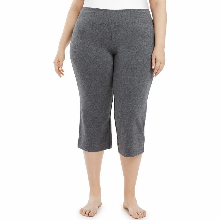 Crops & Capris * | Plus Size Jockey Sport Slim Flare Capris