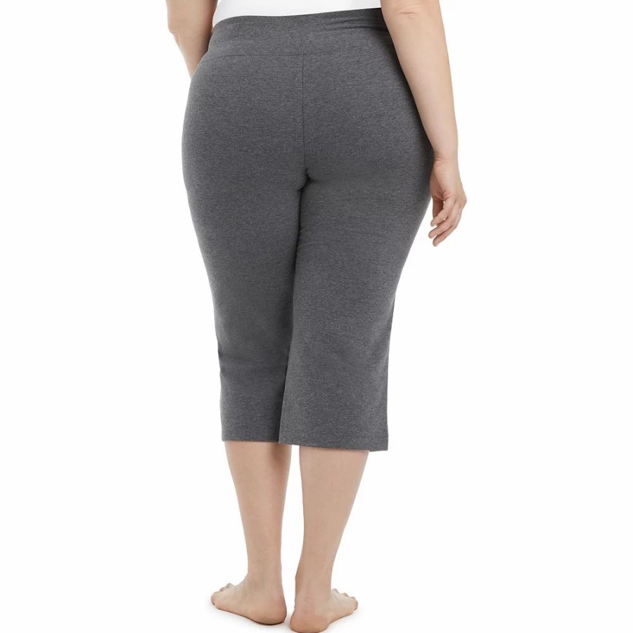 Crops & Capris * | Plus Size Jockey Sport Slim Flare Capris