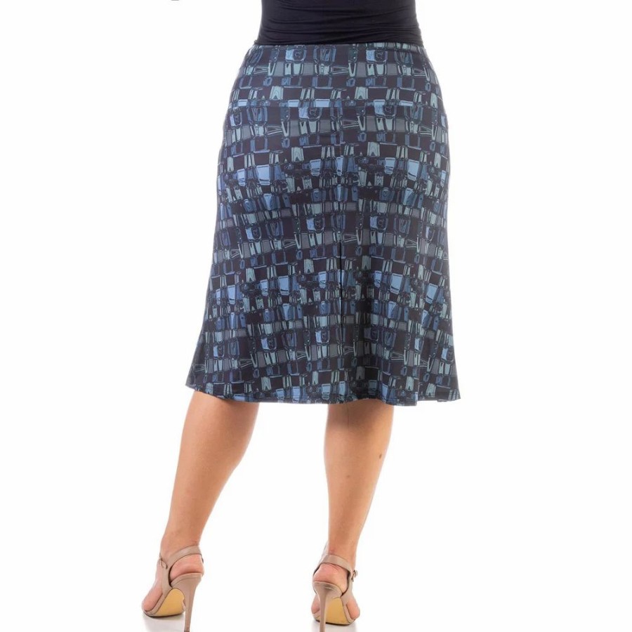 Skirts & Skorts * | Plus Size 24Seven Comfort Apparel Straight Midi Skirt