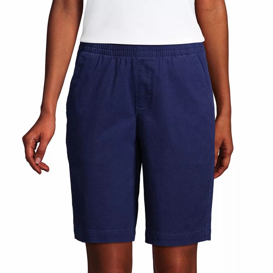 Shorts * | Petite Lands' End Pull-On Chino Bermuda Shorts