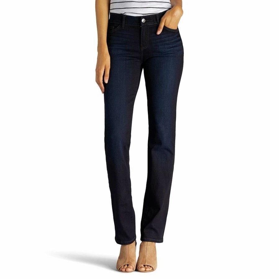 Jeans * | Petite Lee Flex Motion Straight-Leg Jeans