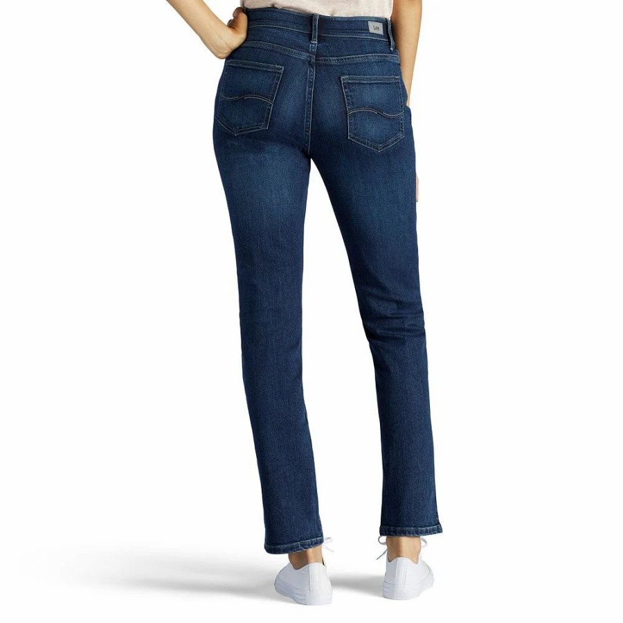 Jeans * | Petite Lee Flex Motion Straight-Leg Jeans