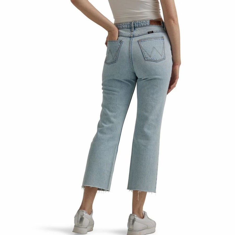 Jeans * | Women'S Wrangler High Rise Rodeo Straight Jeans