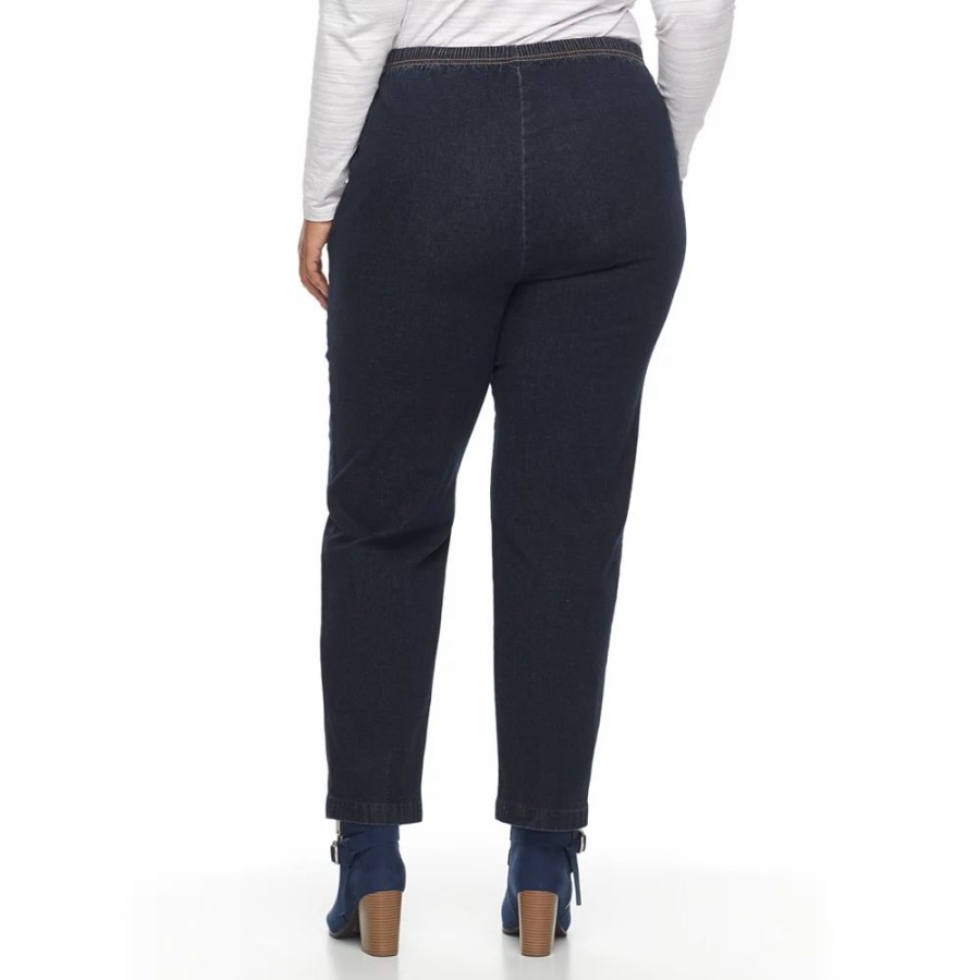 Jeans * | Plus Size Croft & Barrow Pull-On Tapered-Leg Jeans