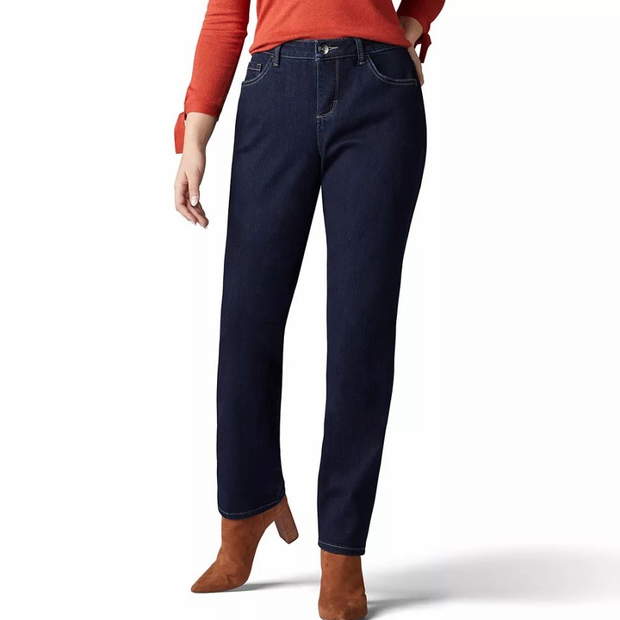 Jeans * | Petite Lee Instantly Slims Straight-Leg Jeans