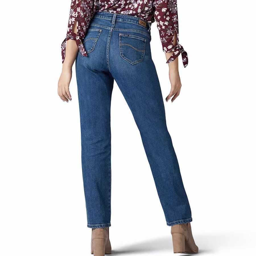 Jeans * | Petite Lee Instantly Slims Straight-Leg Jeans