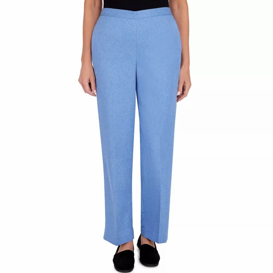 Pants * | Petite Alfred Dunner Peace Of Mind Twill Straight-Leg Pants