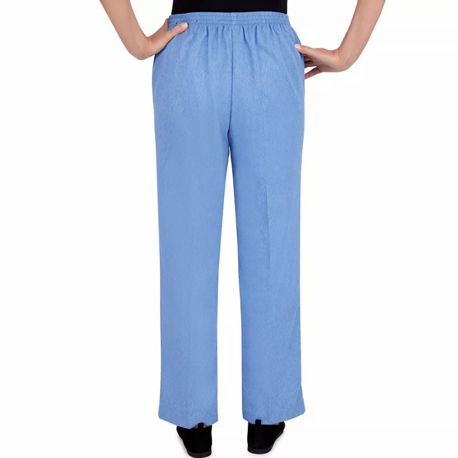 Pants * | Petite Alfred Dunner Peace Of Mind Twill Straight-Leg Pants