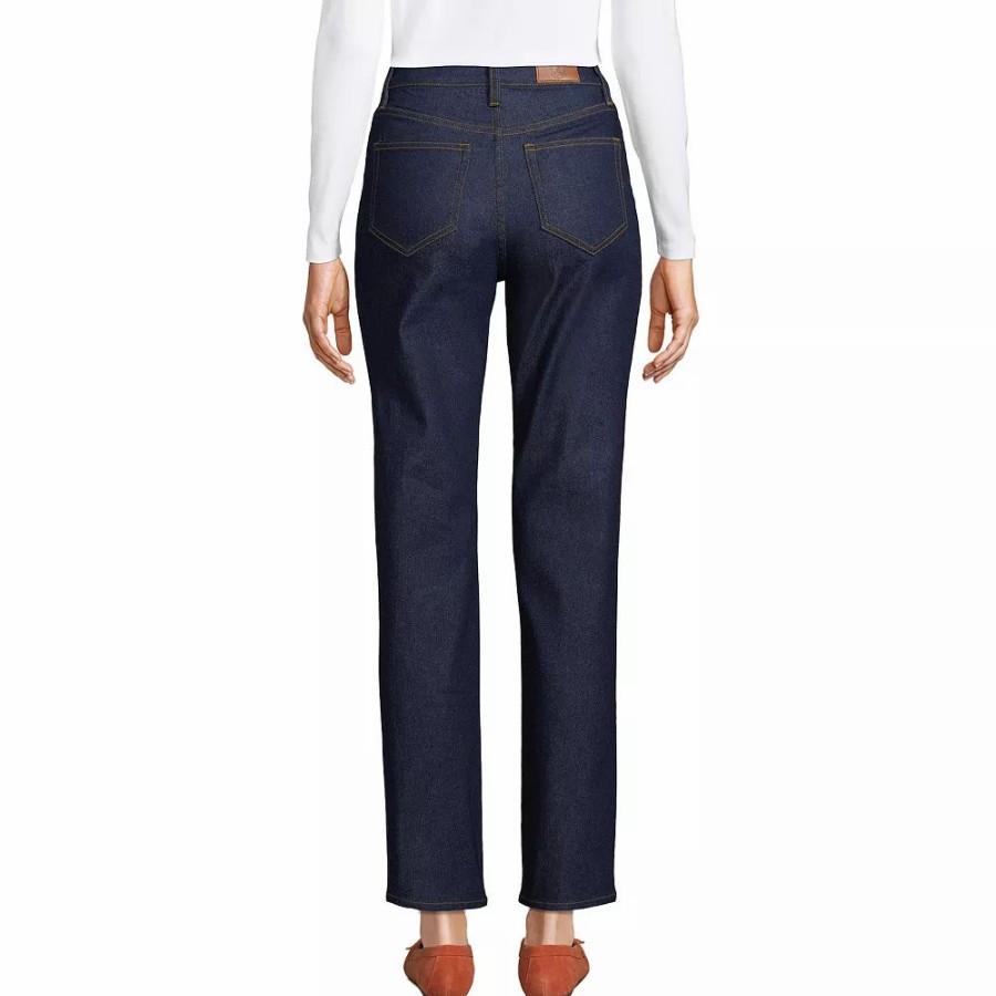 Jeans * | Women'S Lands' End Recover High Rise Straight-Leg Ankle Jeans