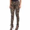 Jeans * | Poetic Justice Maya Curvy Fit Metal Zipper Midrise Skinny Camo Jeans