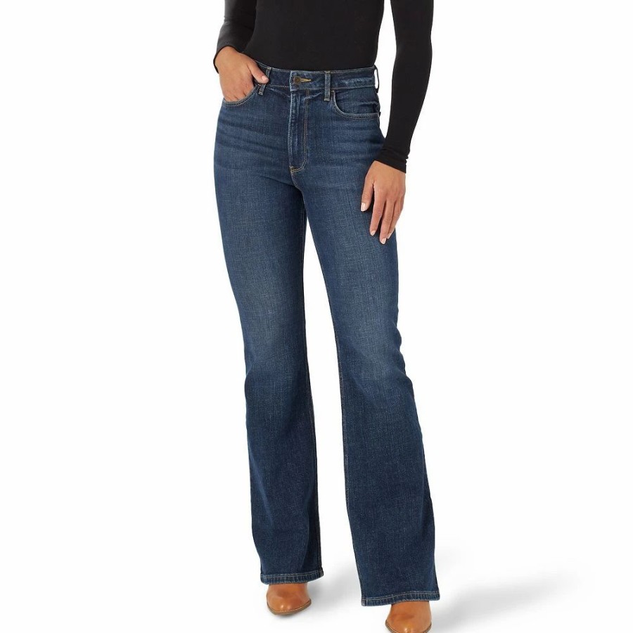 Jeans * | Women'S Wrangler Stretch Flare Jeans And Corduroy