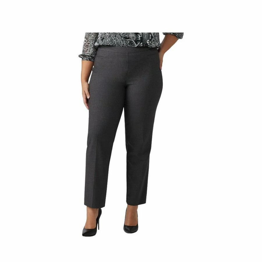 Pants * | Dressbarn Women'S Black Plus Roz & Ali Pull On Secret Agent Pant