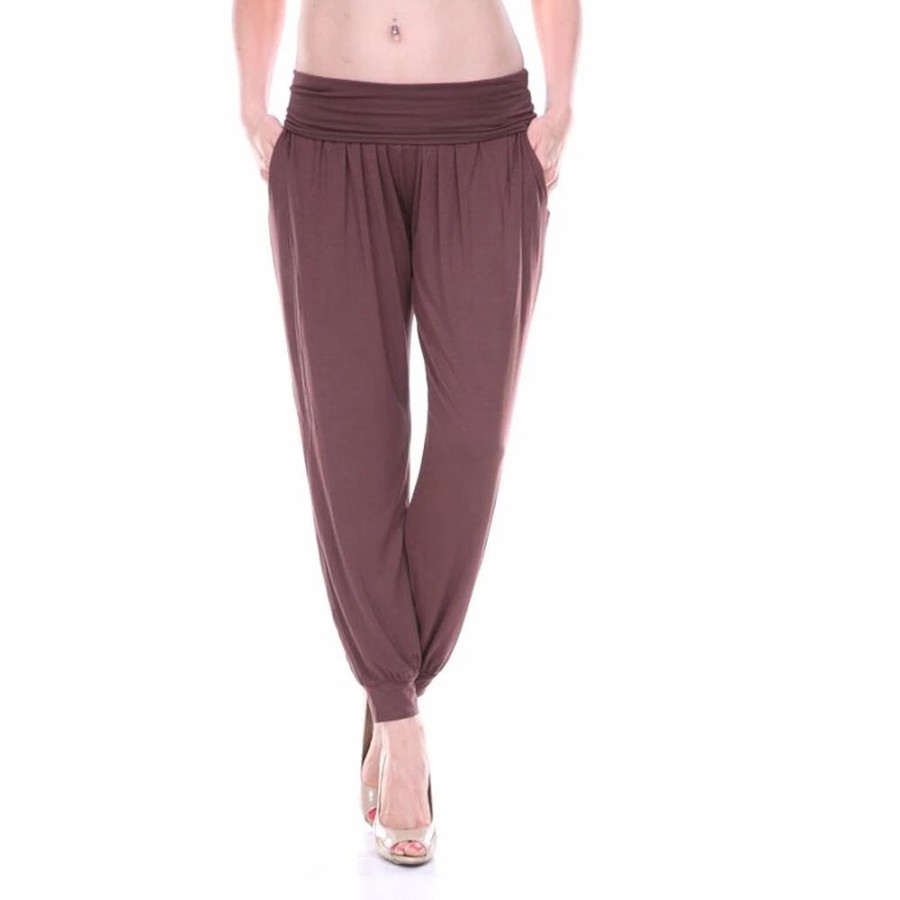 Pants * | Women'S White Mark Solid Harem Pants