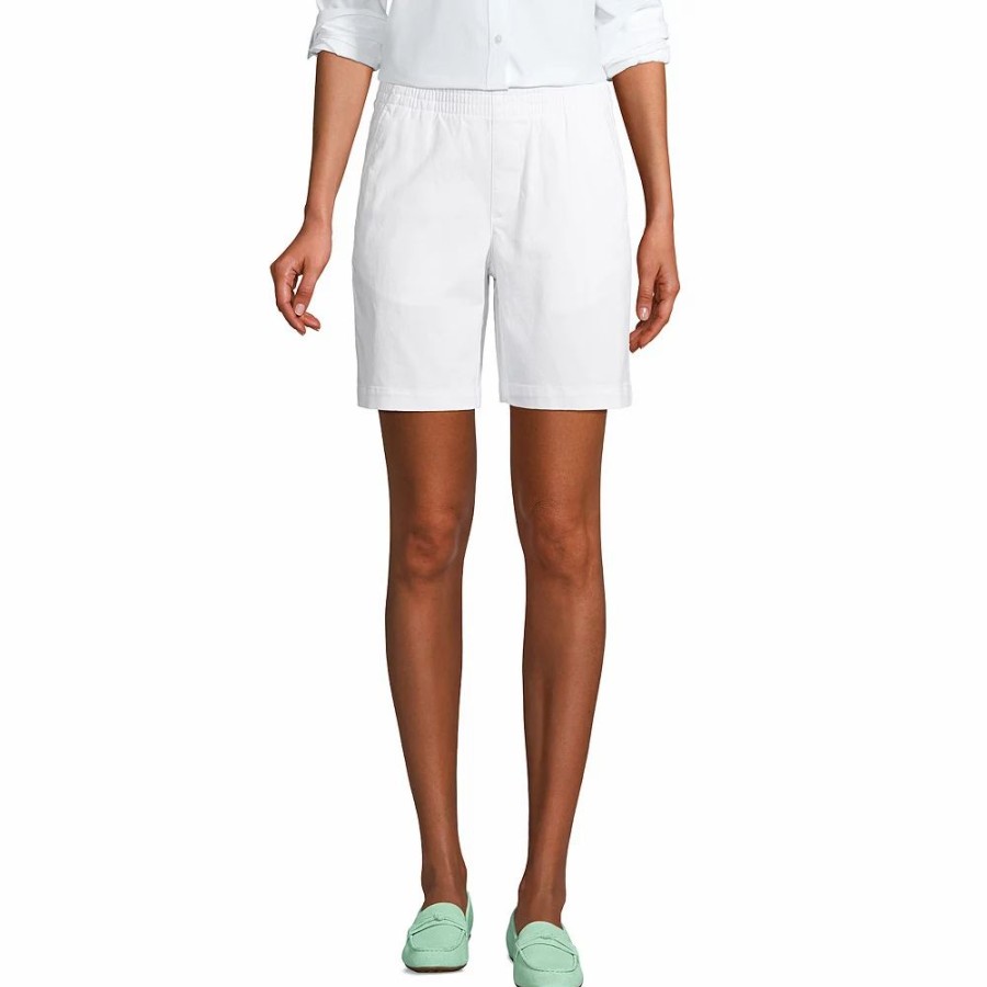 Shorts * | Petite Lands' End Pull-On Chino Shorts