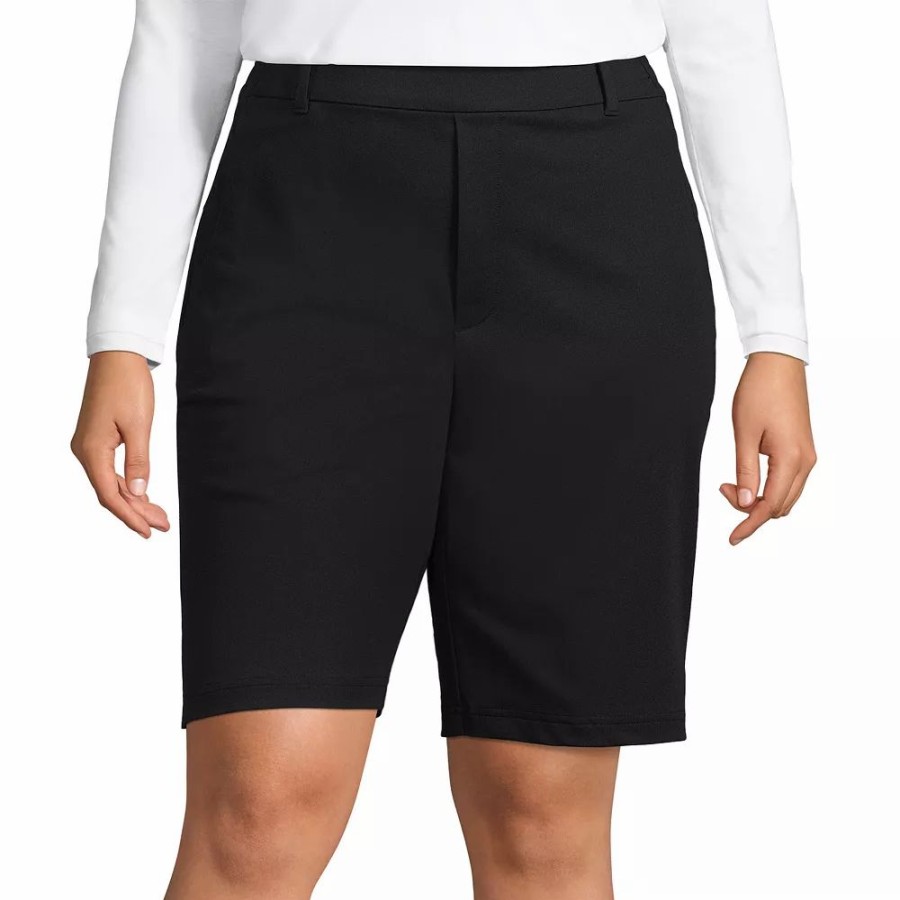 Shorts * | Plus Size Lands' End Flex High Rise Bermuda Shorts