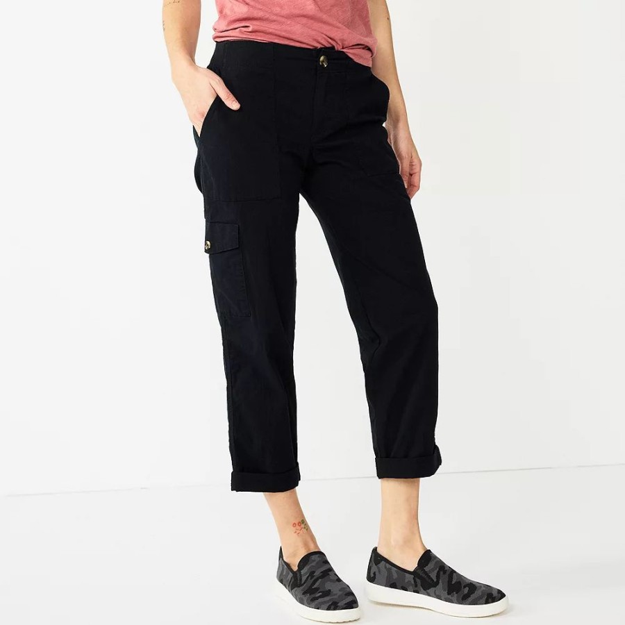 Crops & Capris * | Petite Sonoma Goods For Life Cargo Utility Capri Pants