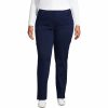 Jeans * | Plus Size Lands' End Starfish Mid-Rise Pull-On Knit Straight-Leg Jeans