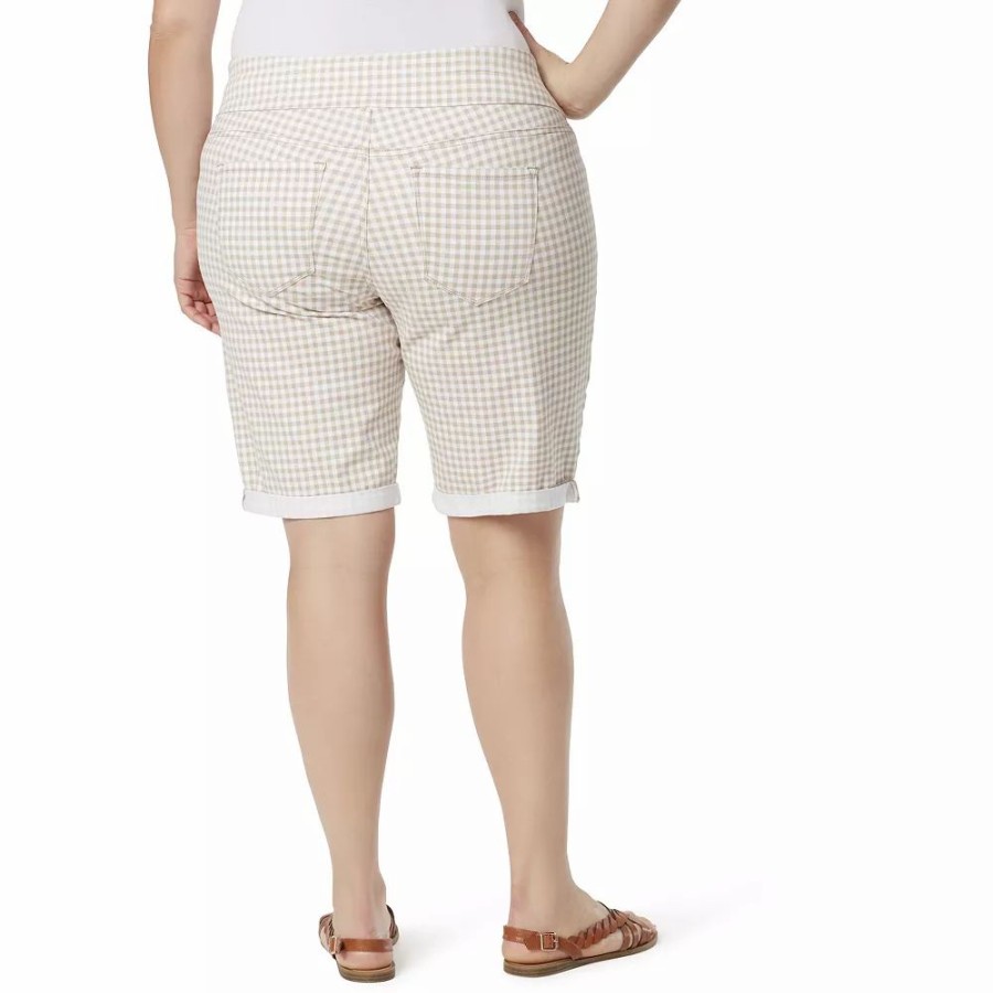 Shorts * | Plus Size Gloria Vanderbilt Amanda Pull-On Bermuda Shorts