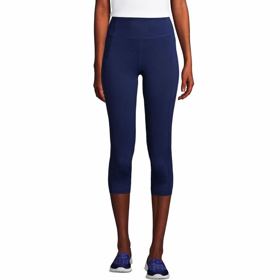 Crops & Capris * | Petite Lands' End Active Upf 50 Compression Capri Leggings