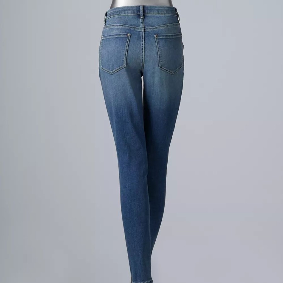 Jeans * | Women'S Simply Vera Vera Wang Power Stretch Core Skinny Jeans Denver