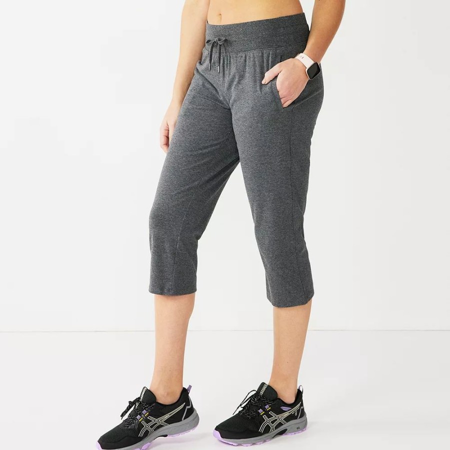 Crops & Capris * | Petite Tek Gear Essential Straight-Leg Workout Capris