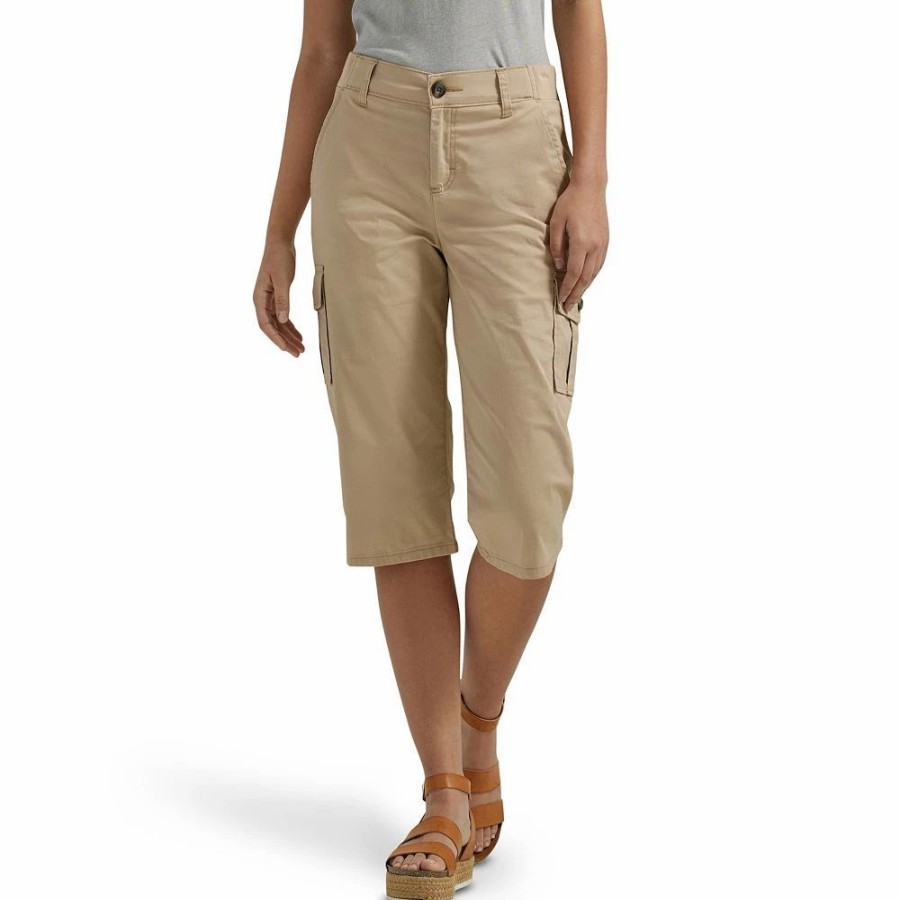 Crops & Capris * | Petite Lee Flex-To-Go Cargo Skimmer Pants