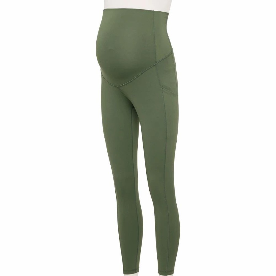 Pants * | Maternity Tek Gear Interlock High Rise Pocket Capri Legging