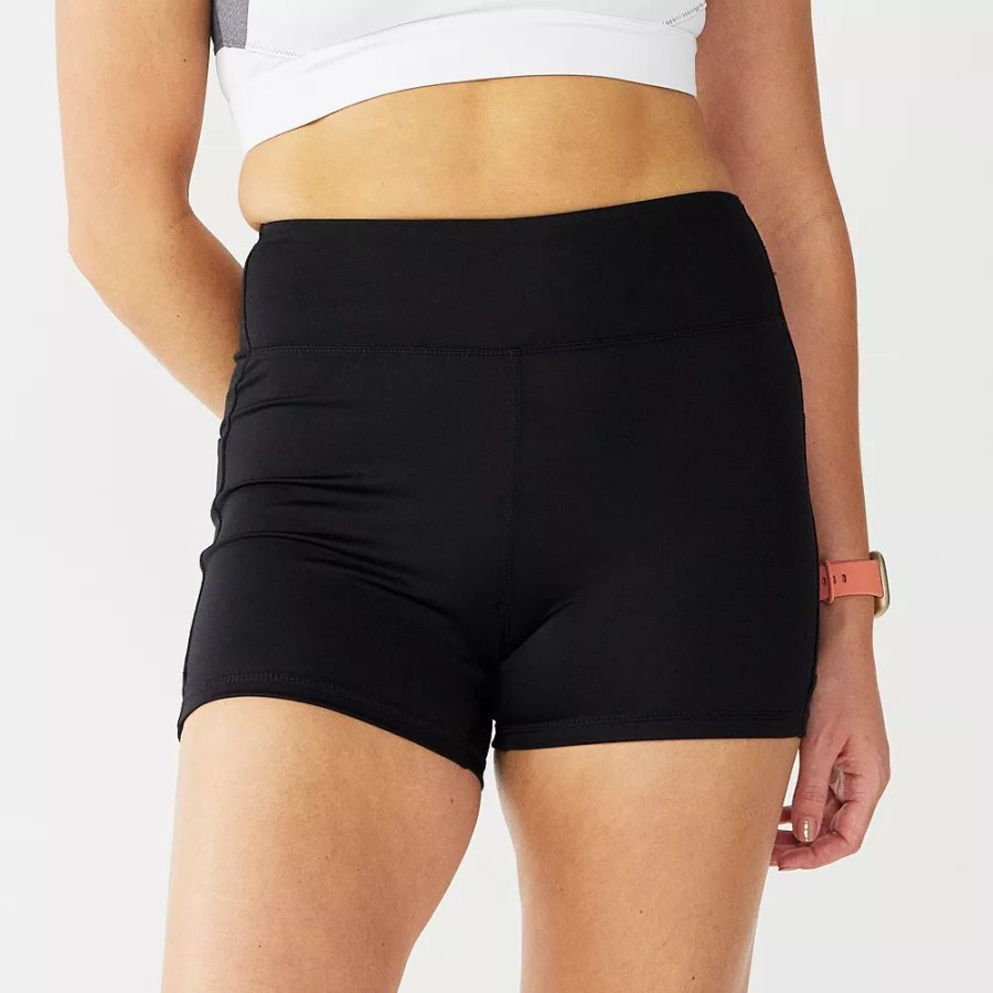 Shorts * | Women'S Tek Gear Core 3.5-In. High-Waisted Bike Shorts Black