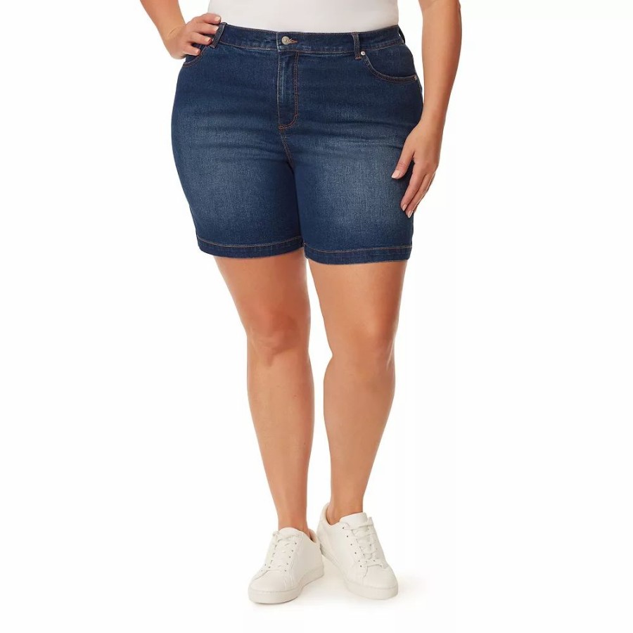 Shorts * | Plus Size Gloria Vanderbilt Amanda Shorts