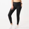 Pants * | Petite Tek Gear Ultrastretch High-Waisted 7/8 Leggings With Side Pockets