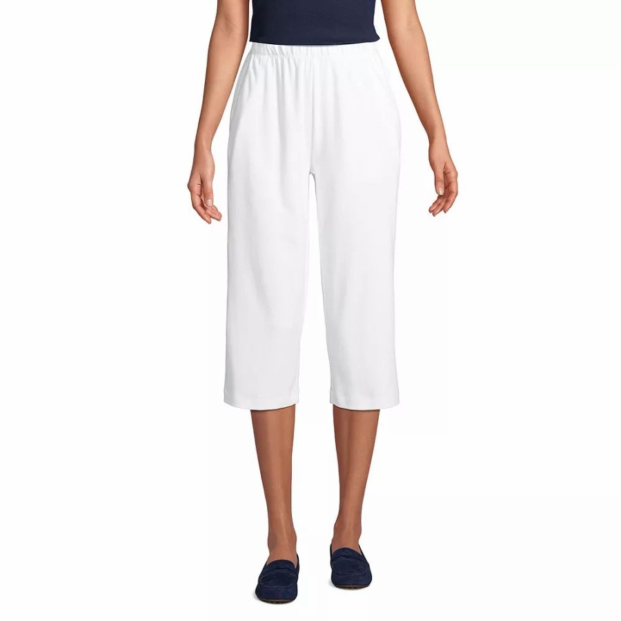 Crops & Capris * | Petite Lands' End Sport High Waist Pull-On Capri Pants