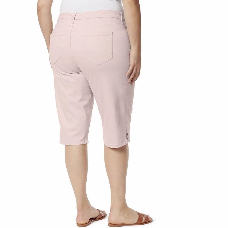 Crops & Capris * | Plus Size Gloria Vanderbilt Kaia Denim Skimmer Shorts