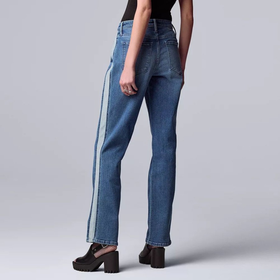 Jeans * | Women'S Simply Vera Vera Wang Relaxed Straight Jeans