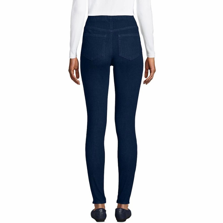 Jeans * | Petite Lands' End High-Rise Pull-On Skinny Jeans