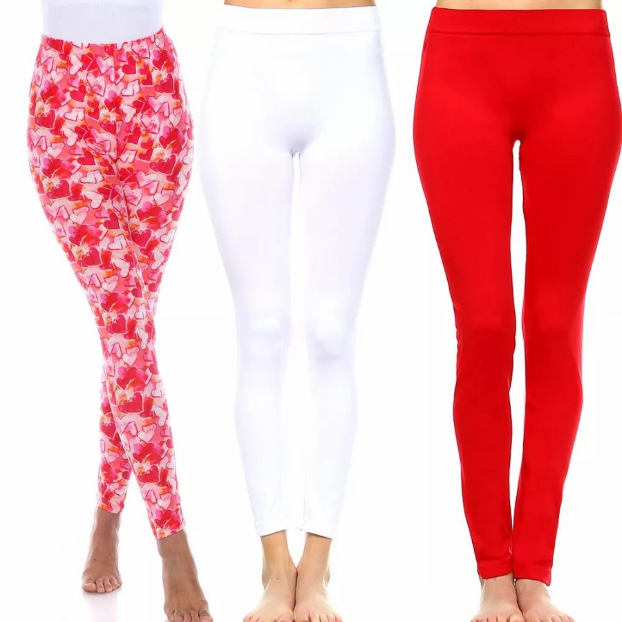 Pants * | Women'S White Mark 3-Pack Leggings