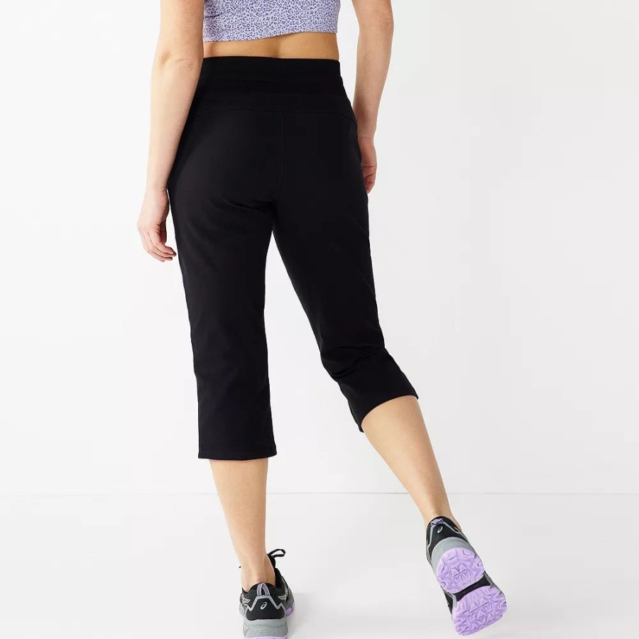 Crops & Capris * | Women'S Tek Gear Essential Straight-Leg Workout Capris