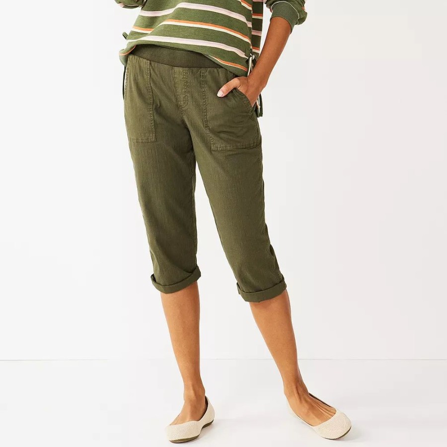 Crops & Capris * | Women'S Sonoma Goods For Life Comfort Waist Pull-On Capri Pants