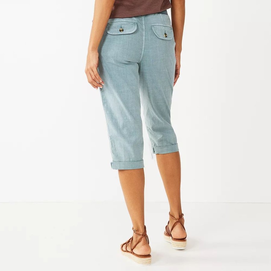 Crops & Capris * | Women'S Sonoma Goods For Life Comfort Waist Pull-On Capri Pants