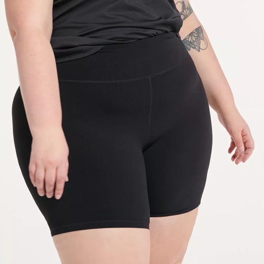 Shorts * | Plus Size Flx Affirmation High-Waisted Bike Shorts