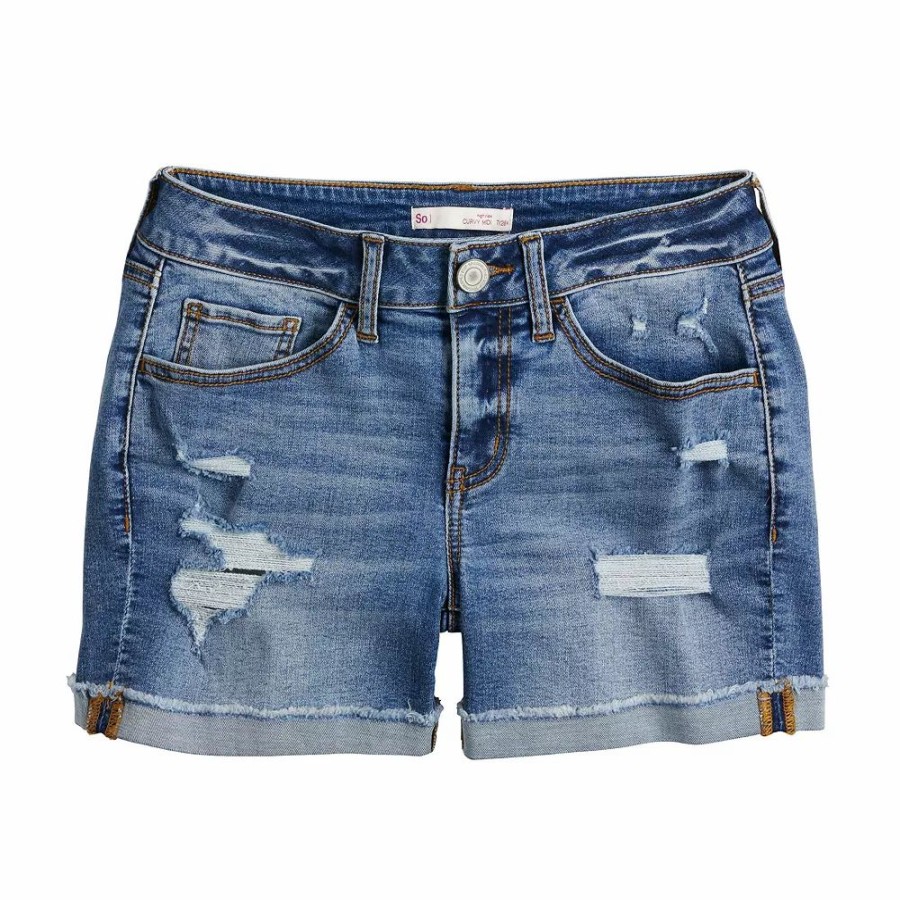 Shorts * | Juniors' So Low-Rise Midi Shorts