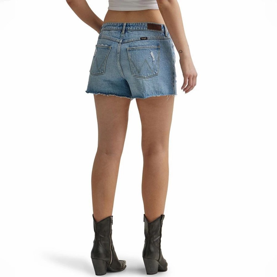 Shorts * | Women'S Wrangler High-Rise Vintage Cutoff Jean Shorts